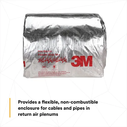 Miniatura 5 de 3M Envoltorio resistente al fuego Plenum 5 A +, 1/2 pulgada x 24 pulgadas x 50 pies, rodillo