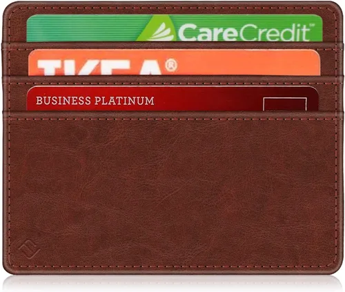 Miniatura 122 de Fintie Billetera delgada y minimalista para bolsillo frontal, con bloqueo RFID, tarjetero y ventana de identificación, para hombre o mujer