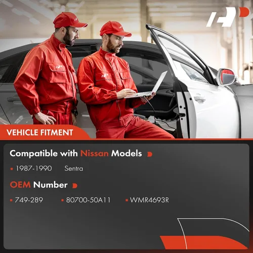 Miniatura 2 de A-Premium Elevalunas manual compatible con Nissan Sentra 1987 1988 1989 1990, sedán/vagón, delantero derecho del lado del pasajero for Nissan