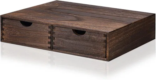 Suzile Soporte para Cápsulas de Café Organizador de Cajones de Almacenamiento Vintage para Encimera Cajones de Madera para Tazas Organizador Debajo