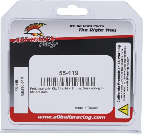 Miniatura 4 de All Balls Racing 55-119 Kit de retenes de horquilla compatible con/repuesto para BMW F650 1997-1999, F650 Gs/Gs Dakar 2000-2007