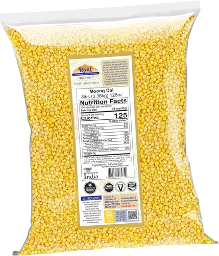 Miniatura 2 de Rani Moong Dal - Lentejas indias de 128 onzas (8 libras), 8.0 lbs a granel, totalmente naturales, aptas para gluten, sin OMG, veganas, origen indio