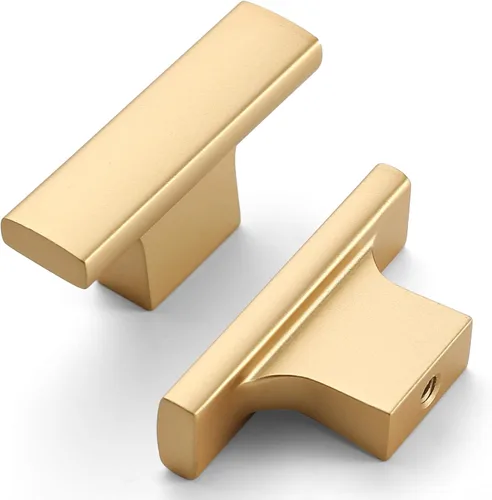 Miniatura 7 de Asidrama - Paquete de 10 manijas para gabinete de cocina color níquel satinado cepillado, manijas de zinc para gabinete, accesorios para gabinetes