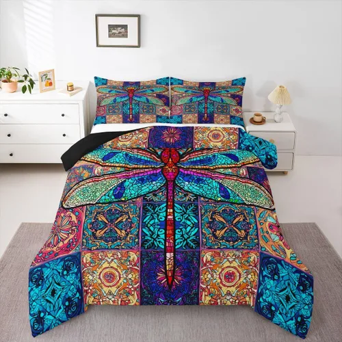 Miniatura 8 de Erosebridal Juego de ropa de cama de unicornio para niñas, tamaño individual, edredón de plumón kawaii para niñas, lindo juego de edredón de caballo