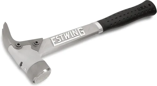Miniatura 2 de Estwing AL-PRO - Martillo de carpintero de aluminio, 397 g, con garra recta para arrancar, boca fresada y mango reductor de impactos, color negro