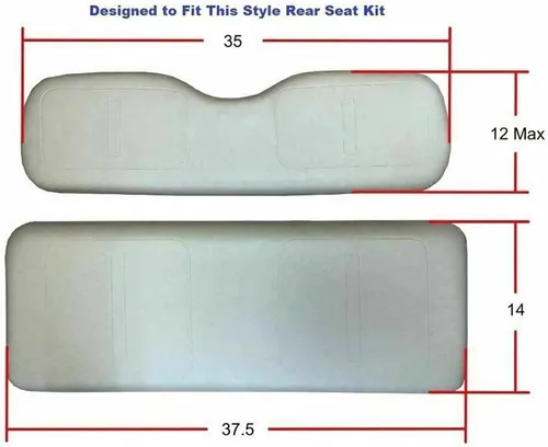 Miniatura 5 de Huskey - 4 fundas de asiento delantero/trasero para carrito de golf Club Car Precedent 2004 en adelante modelos eléctricos y de gas a gas, panel