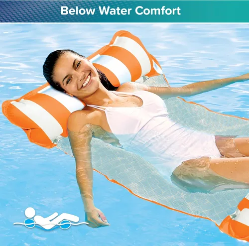 Miniatura 4 de Aqua Original Hamaca de Piscina y Hamaca de Agua Monterey 4 en 1 y Flotador - Flotadores de piscina inflables multiusos para adultos