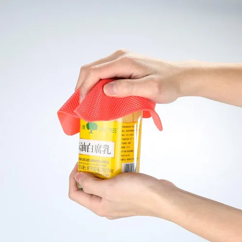 Miniatura 6 de Otstar 4 almohadillas de agarre para abridor de tarros para manos débiles mayores con artritis, abrepuertas de tapa de tarro de goma de silicona