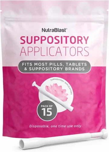 NutraBlast - Aplicadores desechables de supositorio vaginal. Se adaptan a la mayoría de marcas, píldoras, tabletas y supositorios de ácido bórico,