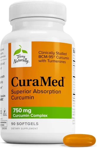 Miniatura 9 de Terry Naturally CuraMed 750 mg Complejo de curcumina – Suministro de 500 mg de curcuminoides por cápsula blanda – Apoyo antioxidante para la salud