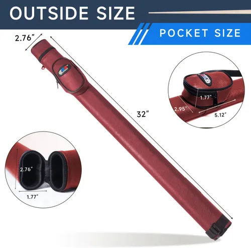 Miniatura 4 de Fundas para tacos de billar GSE Games & Sports Expert, Estuche de transporte de lujo para palo de billar duro 1x1, Accesorios para billar