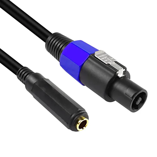 Miniatura 3 de MEIRIYFA Cables de altavoz profesional de Speakon a 1/4 de pulgada, macho Speakon a hembra de 1/4 de pulgada, cable de altavoz con bloqueo giratorio