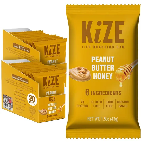Miniatura 36 de KiZE Energy Bars - Barras energéticas de reemplazo de comidas con alto contenido de proteínas, a base de mantequilla de almendras, sin gluten, sin