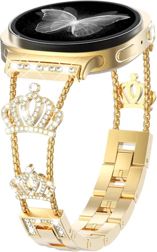 Miniatura 37 de KADES Compatible with Samsung Galaxy Watch 8/8 Classic / 7/6 / 5/4 Band, 40mm 44mm 45mm 47mm, Luxury Diamond Bracelet Chain Band for Women, Bling