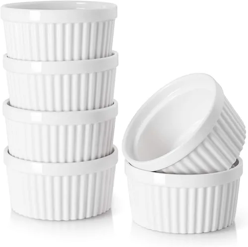 Miniatura 11 de DOWAN Cuencos para inmersión de 1.5 onzas, mini ramequines, pequeños platos de porcelana Ramekin, tazas de postre pequeños cuencos para condimentos