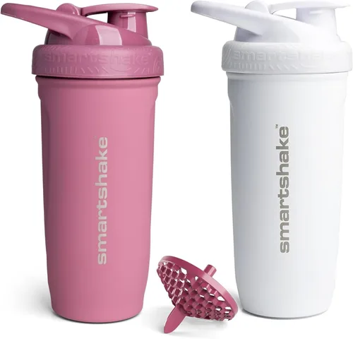 Miniatura 16 de Smartshake Reforce - Botella mezcladora de proteínas de acero inoxidable, sin aislamiento, unisex, para gimnasio, botellas agitadoras de metal, 30.4