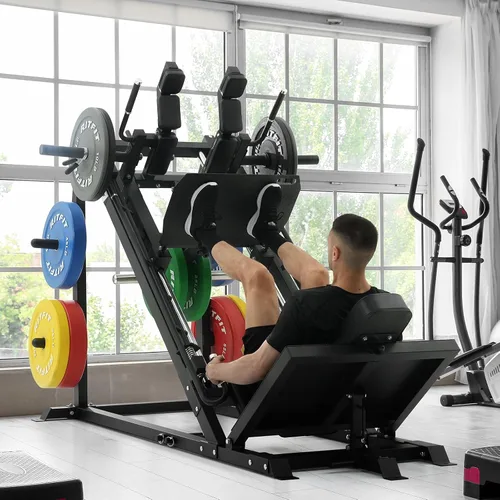 Miniatura 7 de RitFit Gazelle Pro - Máquina de prensa de piernas y sentadillas 3 en 1, máquina de prensa de piernas de acero de alta resistencia, capacidad de 2000