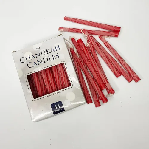 Miniatura 2 de jewFadz Chanukah - Velas regulares de color rojo para menorá, celebraciones tradicionales judías de Hanukkah, caja individual de 44 velas