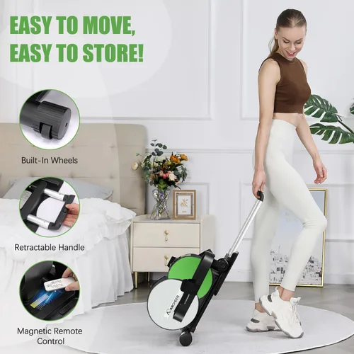 Miniatura 2 de ANCHEER Elíptica debajo del escritorio, máquina de ejercicios debajo del escritorio para el hogar, monitor de visualización de pedal sentado