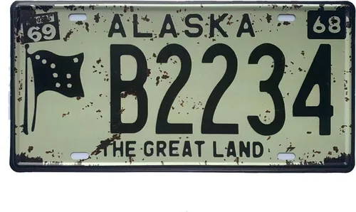 Miniatura 45 de Placa de matrícula de Wyoming de aluminio, placa decorativa de automóvil novedosa, placas de matrícula de 12"x6" para el frente del automóvil, placa
