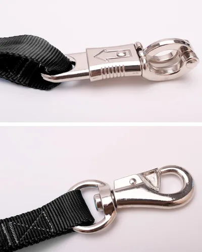 Miniatura 5 de Corbata ajustable para remolque (paquete de 2) - Correa de nailon para remolque de caballos, ajustable de 25 a 37 pulgadas Negro