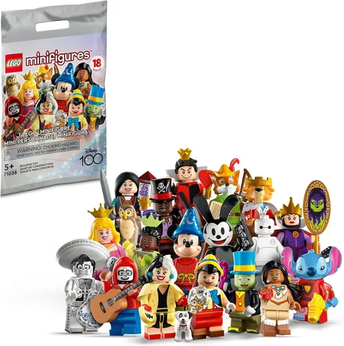 LEGO Minifiguras Disney 100 71038, figuras coleccionables de edición limitada para la celebración de Disney 100, regalo para fomentar el juego