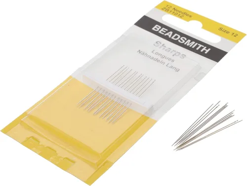 Miniatura 9 de The Beadsmith Agujas de cuentas Sharps - Tamaño 10, cortas para áreas más pequeñas, 20 agujas por tarjeta, calidad europea, aguja de coser