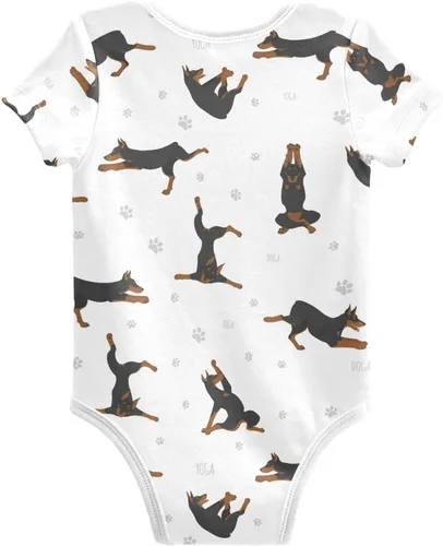 Miniatura 2 de vvfelixl Bodies para bebé niña negro Pug blanco manga corta algodón ropa de bebé para niñas 0-24 meses