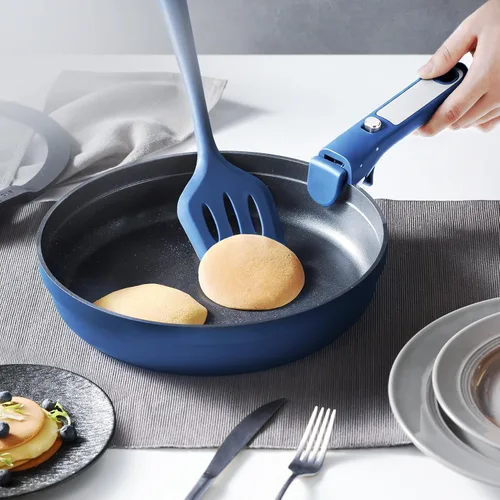 Miniatura 6 de CAROTE Juego de 8 sartenes antiadherentes de 3 tamaños (20, 25, 30 cm), sartenes antiadherentes de cocina con mango desmontable, sartén para cocinar