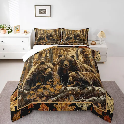 Miniatura 21 de Homewish Lindo juego de edredón de perros, juego de ropa de cama verde para niños, niñas y mujeres, edredón de verano para adultos, juego de edredón