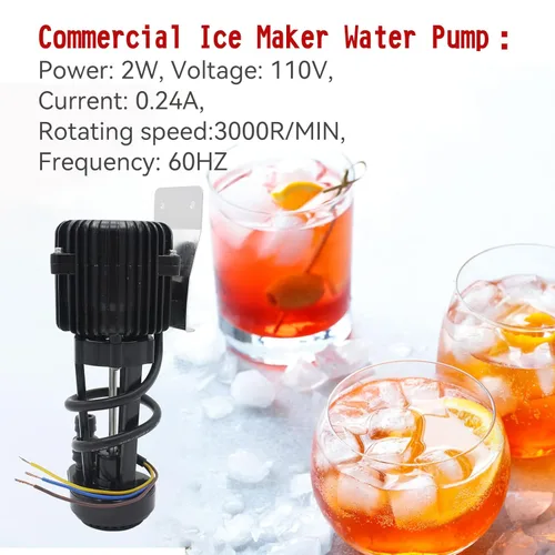 Miniatura 3 de YSP2PJDVF1 - Bomba de agua mejorada para máquina de hielo, bomba de circulación de agua apta para Vevor, Cotlin, Cookski Ic, 2 W 110 V