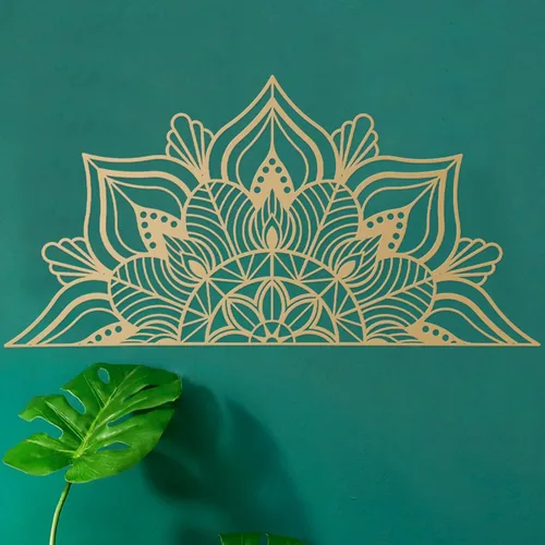 Miniatura 9 de ESTART Arte de Pared de Metal Grande Mandala, Decoración de Pared Única de Flor de Loto, Adecuada para Decoración de Oficina y Hogar en Interiores