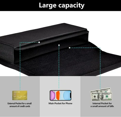 Miniatura 3 de ykooe Funda de nailon resistente compatible con iPhone 17, 16, 15, 14, 13, 12 y modelos Pro, Galaxy S25, S24, S23, S22, S21, soporte para cinturón