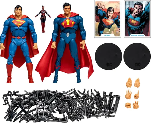 Miniatura 6 de McFarlane Toys - DC Multiverse Superman vs Superman de la Tierra-3 con Atomica 7in Figura 2pk