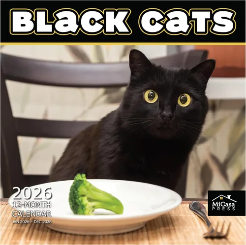 Miniatura 12 de MICASA PRESS Calendario de pared de gatos 2026 de 12 meses 12 x 24 pulgadas abierto Papel grueso y resistente Regalo de vacaciones Lindo
