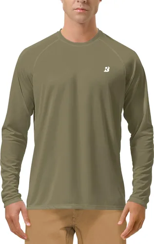 Miniatura 12 de Roadbox Camisas de Protección Solar UV UPF 50+ para Hombres Manga Larga SPF Rash Guard para Pesca Senderismo Natación Correr 2 Pack - blanco