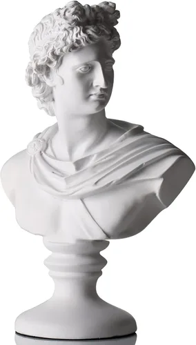 XMGZQ Estatua griega de David de 11.8 pulgadas, busto romano clásico para Apolo, escultura de mitología griega grande para decoración del hogar,