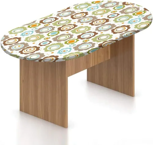 Miniatura 10 de XISUNYA Mantel ajustable ovalado de poliéster con bordes elásticos florales, ramas de pétalos de primavera, estampado de botánica japonesa, se Gris