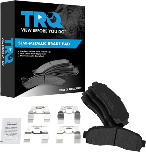 Miniatura 11 de TRQ Pastillas de freno delanteras semi metálicas compatibles con Ford Expedition 2018-2021 F-150 2018-2020 Lincoln Navigator 2018-2022