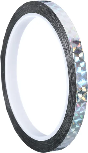 Miniatura 26 de PATIKIL Cinta prisma de 0.2 pulgadas x 55 yardas, adhesivo reflectante holográfico metalizado para detallar decoración de pared, arte de decoración