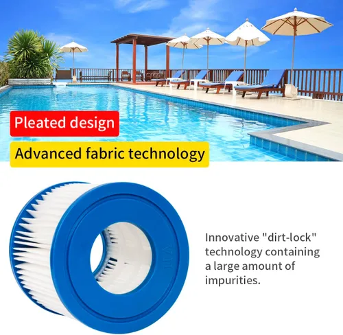 Miniatura 2 de WuYan Cartucho de filtro para bombas de repuesto tipo D VII, compatible con cartuchos de filtro Intex tipo D, piscinas termales, paquete de 2
