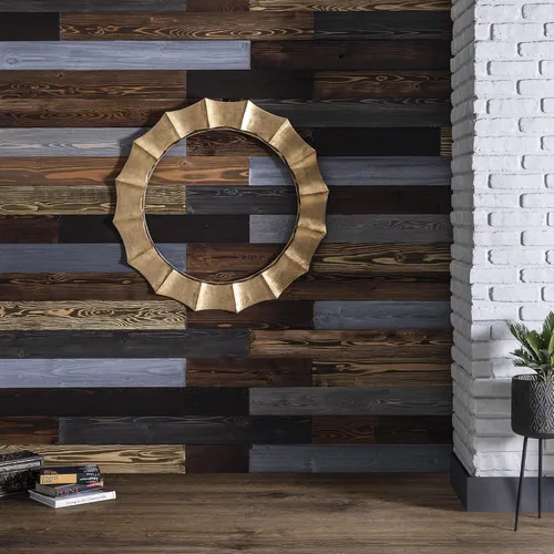 Miniatura 3 de BoscoMondo Tablones de pared de madera de granero de 5.5 pulgadas de ancho, paneles de madera maciza rústica, decoración de pared decorativa