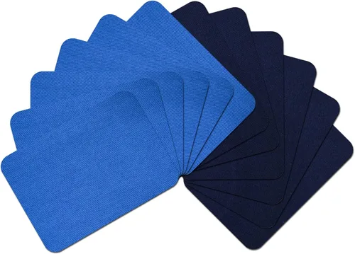 Miniatura 5 de 15 piezas de parches de tela de calidad premium para planchar por dentro y por fuera, adhesivo más fuerte, algodón, rojo, verde, azul, marrón