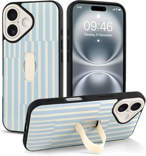 Miniatura 45 de Funda compatible con iPhone 17 Pro Max con correa de mano para los dedos, funda de teléfono con estampado de leopardo y guepardo para mujeres