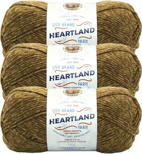 Miniatura 72 de Lion Brand Yarn Heartland Yarn - Hilo multicolor para tejer, tejer y tejer, paquete de 3, color congaree