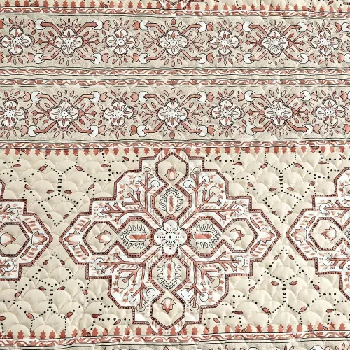 Miniatura 4 de Jaba /WPM - Juego de colcha reversible con patrón de medallón, colcha reversible de lujo con patrón de medallón beige, gris topo, borgoña, 1 colcha