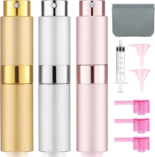 Miniatura 8 de Atomizador de Perfume Vacío de 8ML Botella de Spray de Viaje de Colonia para Recarga Dispensador Portátil de Colonia Mini Rociador para Hombres 6