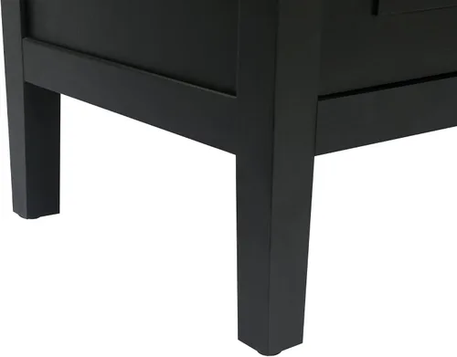 Miniatura 6 de LUMISOL Aparador de buffet negro vintage, gabinete de almacenamiento americano con estante ajustable, consola de 4 puertas, soporte para TV de hasta