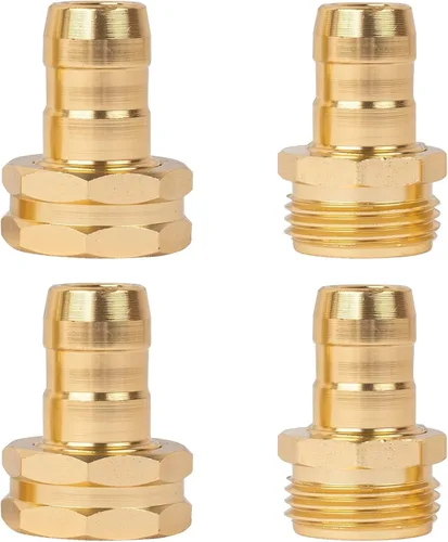 Miniatura 4 de Hourleey Conector de reparación de manguera de jardín con abrazaderas, apto para manguera de jardín de 3/4 o 5/8 pulgadas, adaptador de manguera