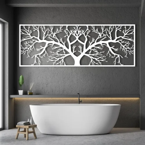 Miniatura 7 de Arte de pared de metal árbol de la vida, arte de pared de árbol de la vida, decoración de pared de ramas de árbol, colgante de pared de metal